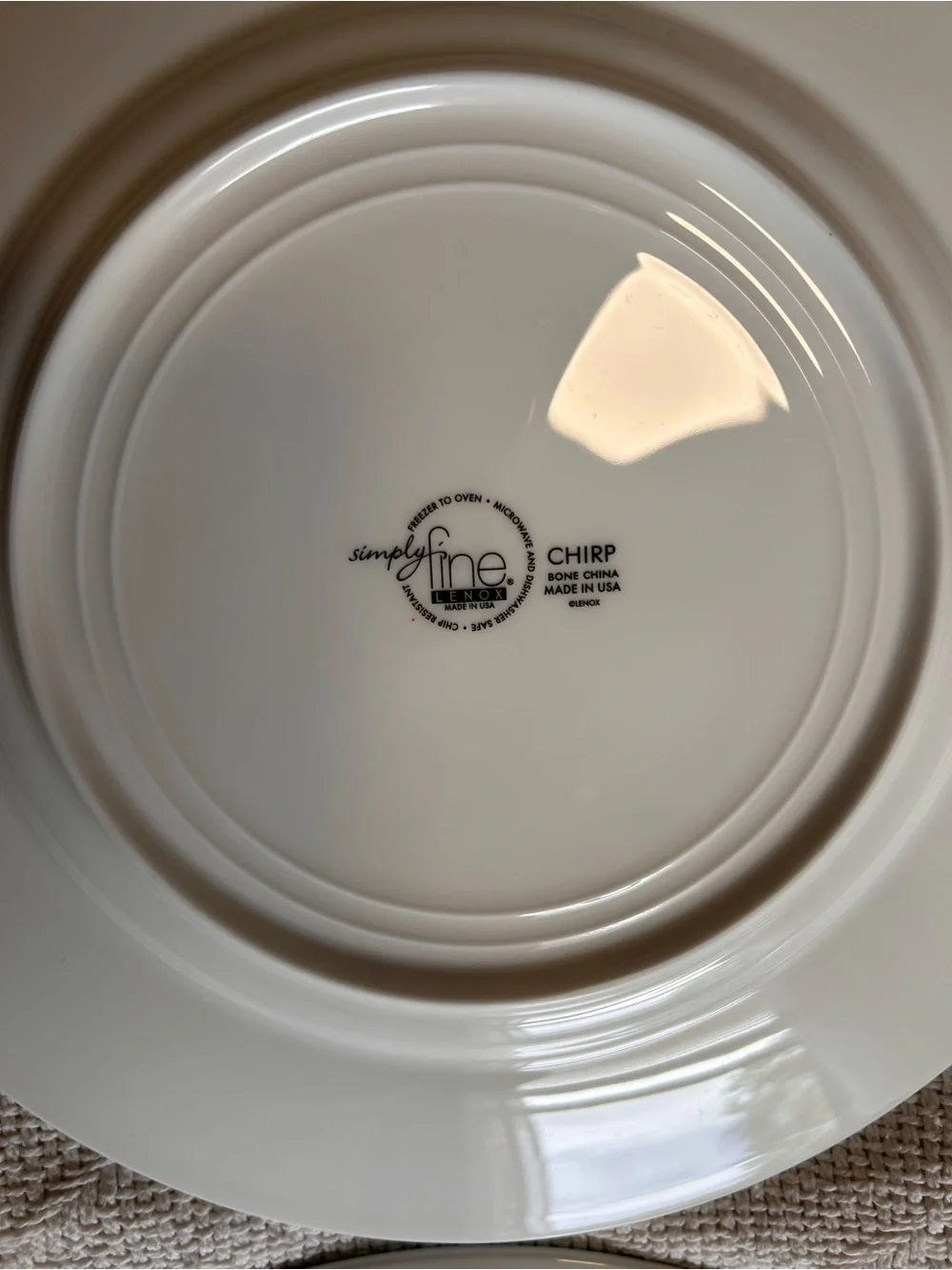 Lenox CHIRP Turquoise Simply Fine -- Set of 4 Dinner Plates 11